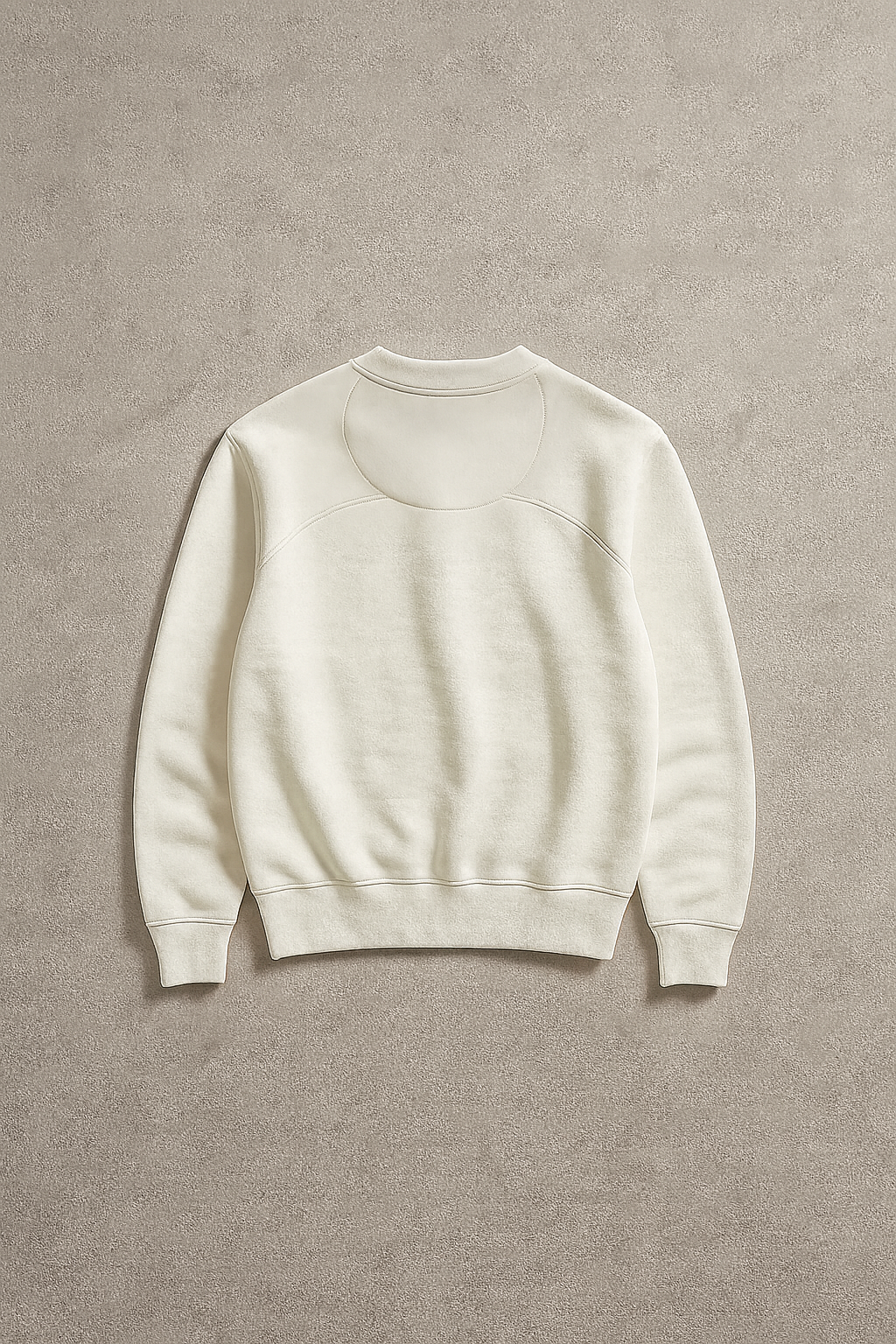 Crew Neck Sweatshirt ( White )